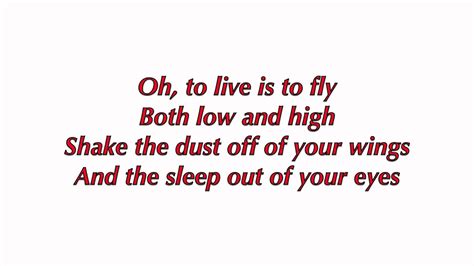 to live is to fly lyrics